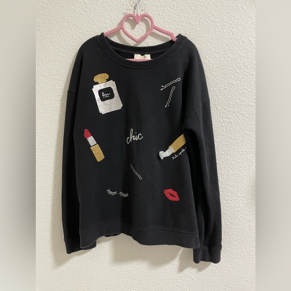 Kate Spade black chic sweatshirt